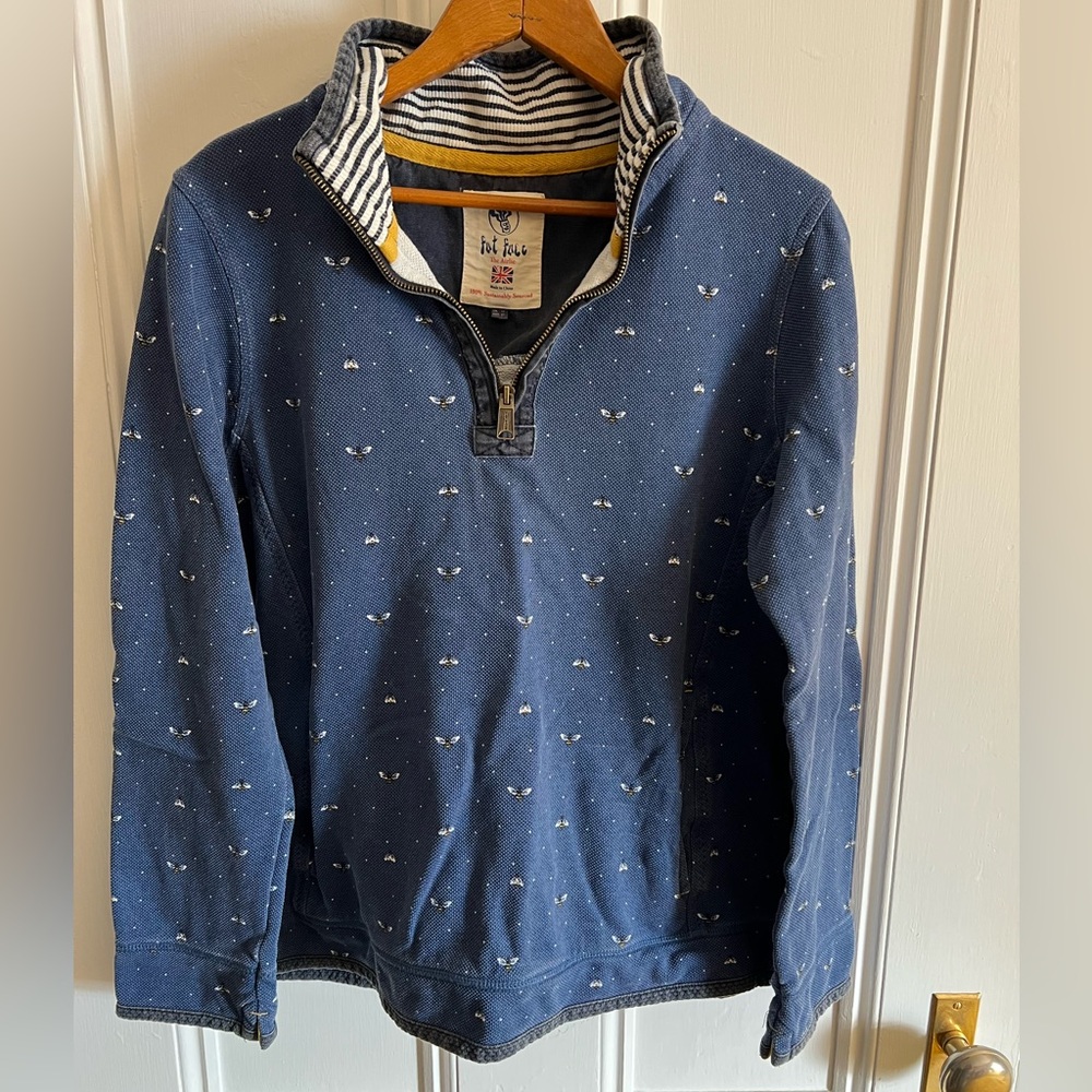 Fat Face The Airlie Navy Bumble Bee 3/4 Zip WMs Size UK 12/US 8